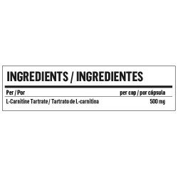 L-Carnitina 500mg | Aminoácido Quemador de grasa | 100 Cápsulas