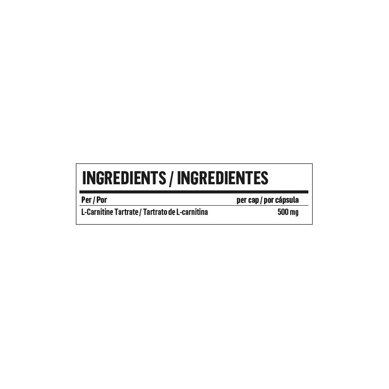 L-Carnitina 500mg | Aminoácido Quemador de grasa | 100 Cápsulas