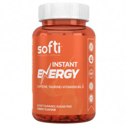 Softi Instant Energy | Cafeína + Taurina + Vitaminas | 60 Gummies