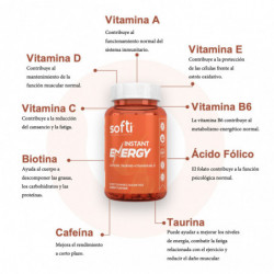 Softi Instant Energy | Cafeína + Taurina + Vitaminas | 60 Gummies