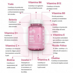 Softi Hair Skin Nails | Multivitamínico para mujer | 60 Gummies