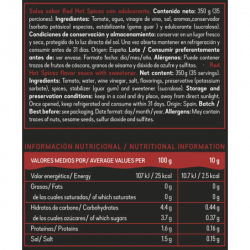 Salsa Chili Picante | Sin grasas ni azúcares | Sabores del Mundo | 350gr