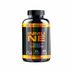 Suplemento inmunológico con Vitamina C + Zinc + Extractos | 45 cápsulas | Inmune Podium